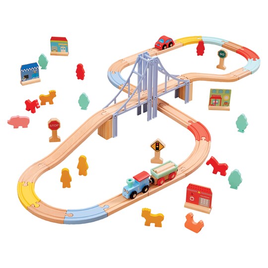 Go Play Wooden Train Set Tesco Groceries