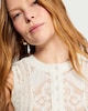 image 2 of F&F Cotton Rich Lace Embroidered Sleeveless Top in Cream