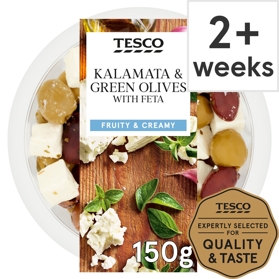 Tesco Kalamata Green Olives Feta 150G