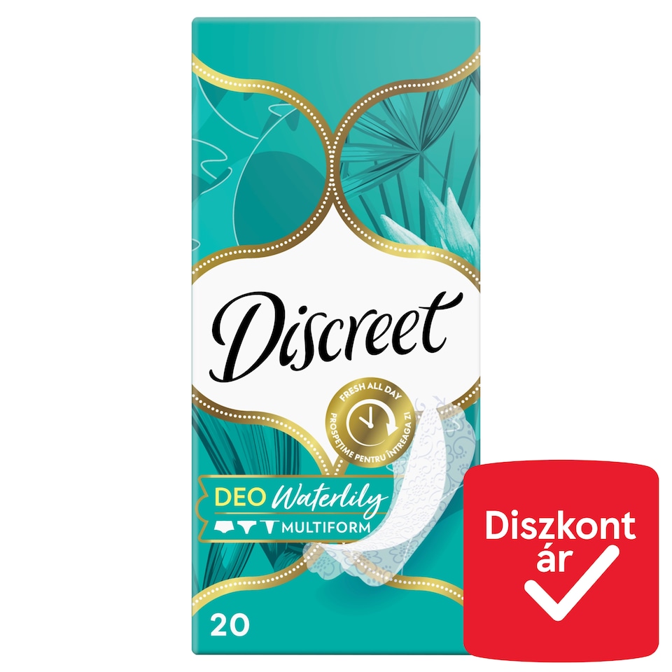 Discreet Légáteresztő Multiform Waterlilly Tisztasági Betétek x20  1. kép