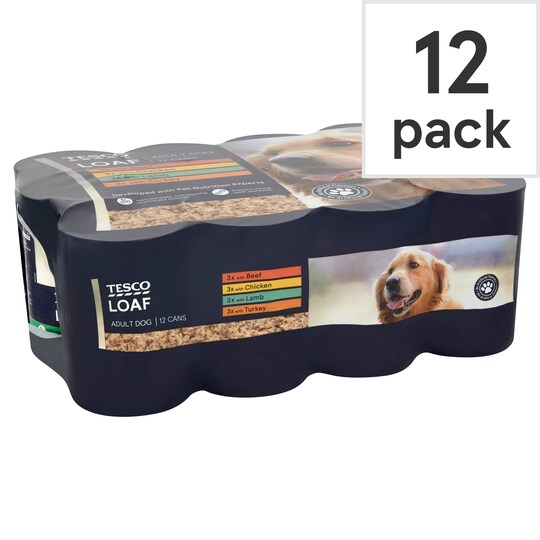 Tesco Loaf Tinned Dog Food 12X395g Tesco Groceries