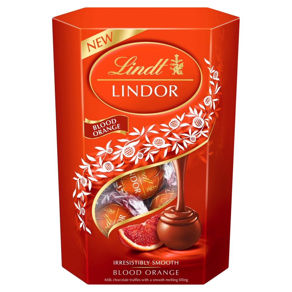 Lindt Lindor tejcsokoládé praliné lágyan olvadó vérnarancsos töltelékkel 200 g 