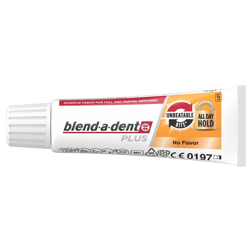 Blend-a-dent Plus Unbeatable Bite Műfogsorrögzítő Krém Teljes és Részleges Műfogsorokhoz, 40 ml 1. kép