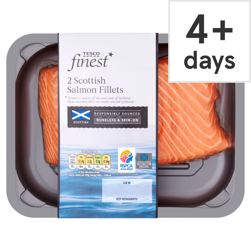 Tesco Finest 2 Scottish Salmon Fillets 260g Tesco Groceries