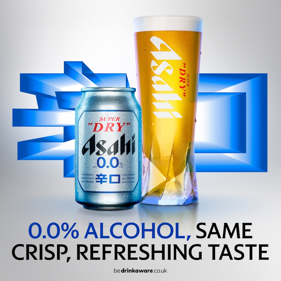 image 1 of Asahi Super Dry 0% Alcohol Free Beer Lager Cans 4x330ml