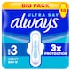 image 1 of Always Ultra Day & Night Sanitary Towels Size 3 Wings 18 Pack