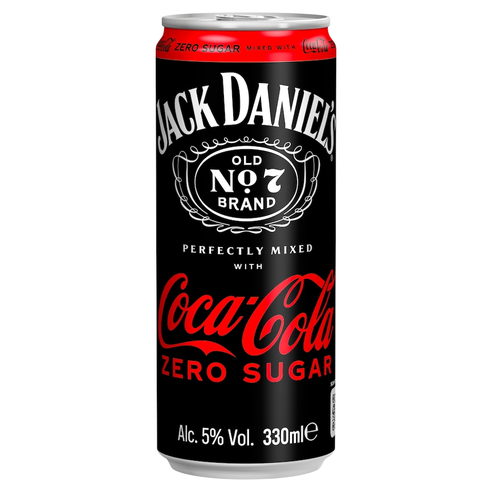Jack Daniel's and Coca-Cola Zero 330 ml
