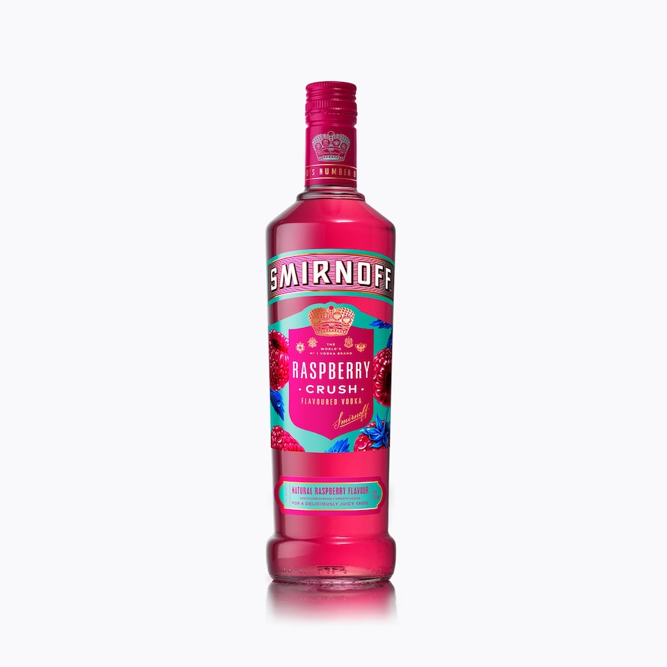 Smirnoff Raspberry Crush Vodka Bottle 35% Vol 70cl