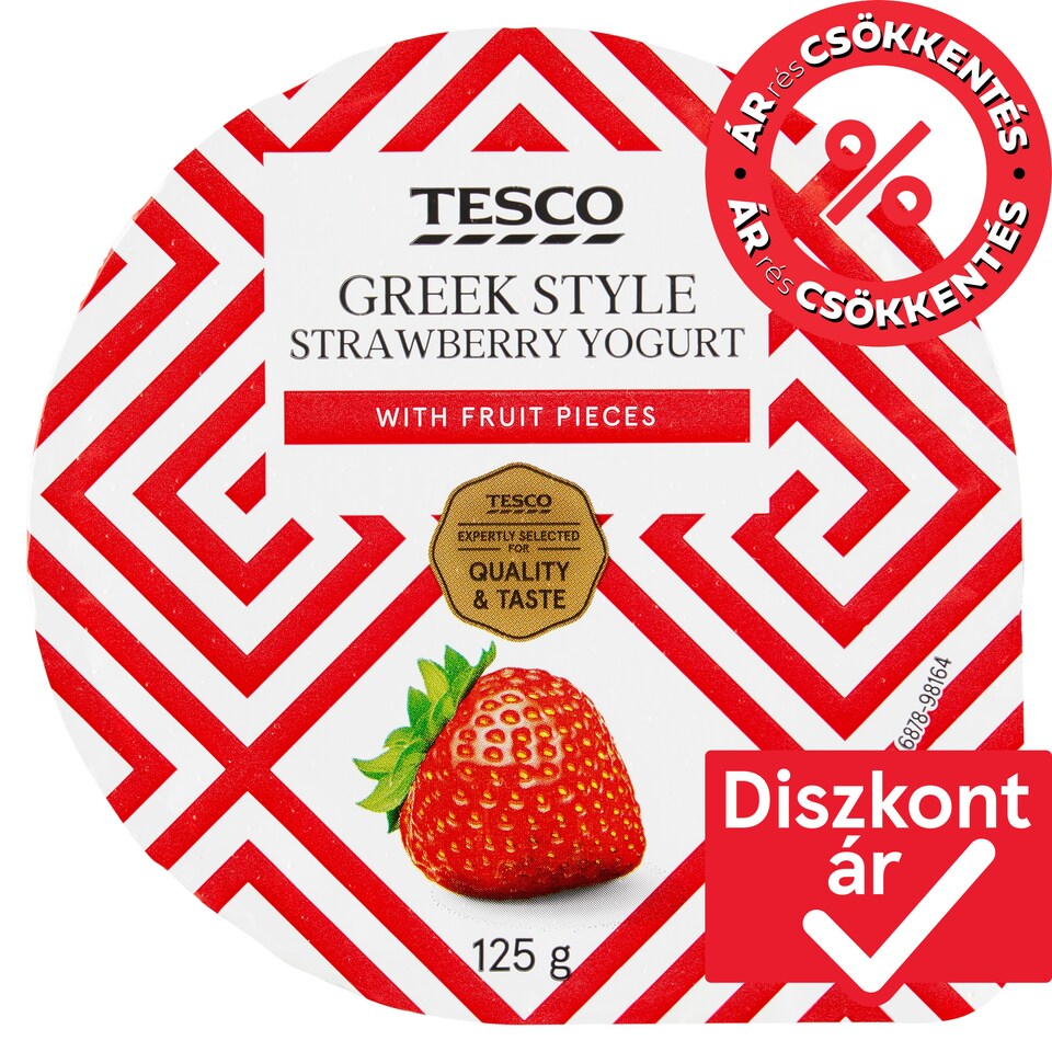 Tesco Greek Style zsíros szamócás joghurt 125 g