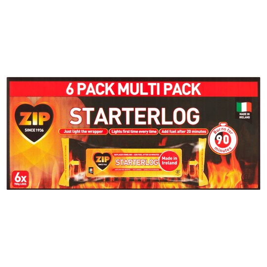 Zip Starter Log 700G 6 Pack Tesco Groceries