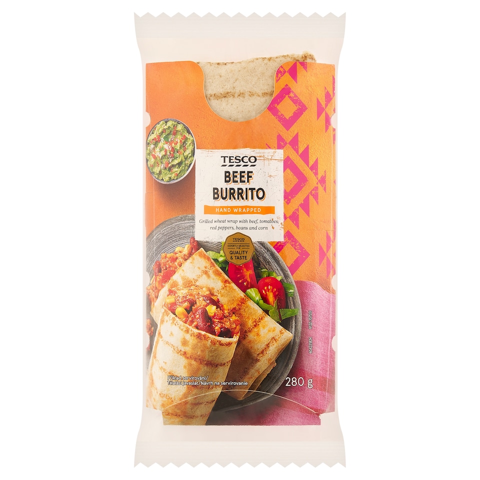 Tesco Pšeničná tortilla plnená dusenou ryžou, hovädzím mäsom a zmesou syrov 280 g