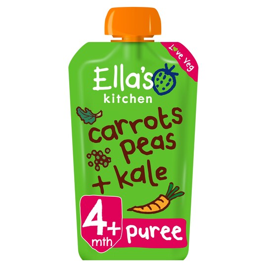 Ella's Kitchen Carrots, Peas And Kale 120G Tesco Groceries