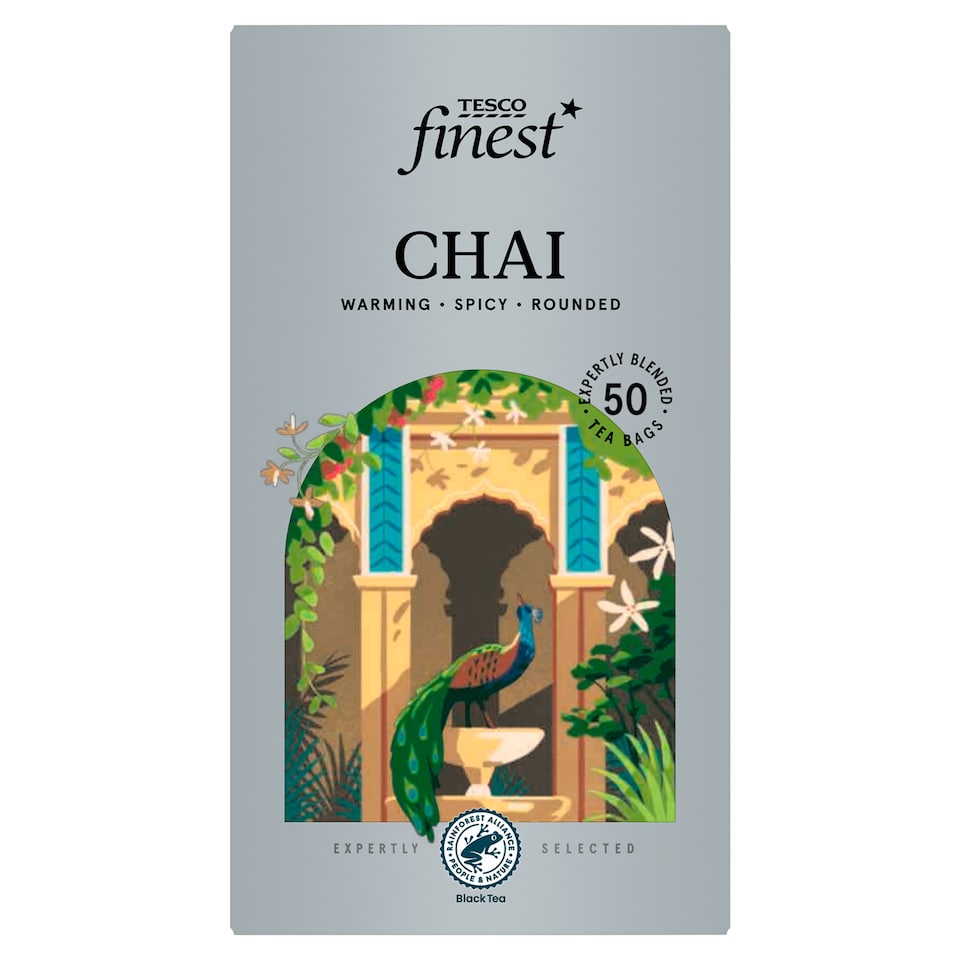 Tesco Finest Chai aromatizovaný čierny čaj s koreninami 50 ks 125 g