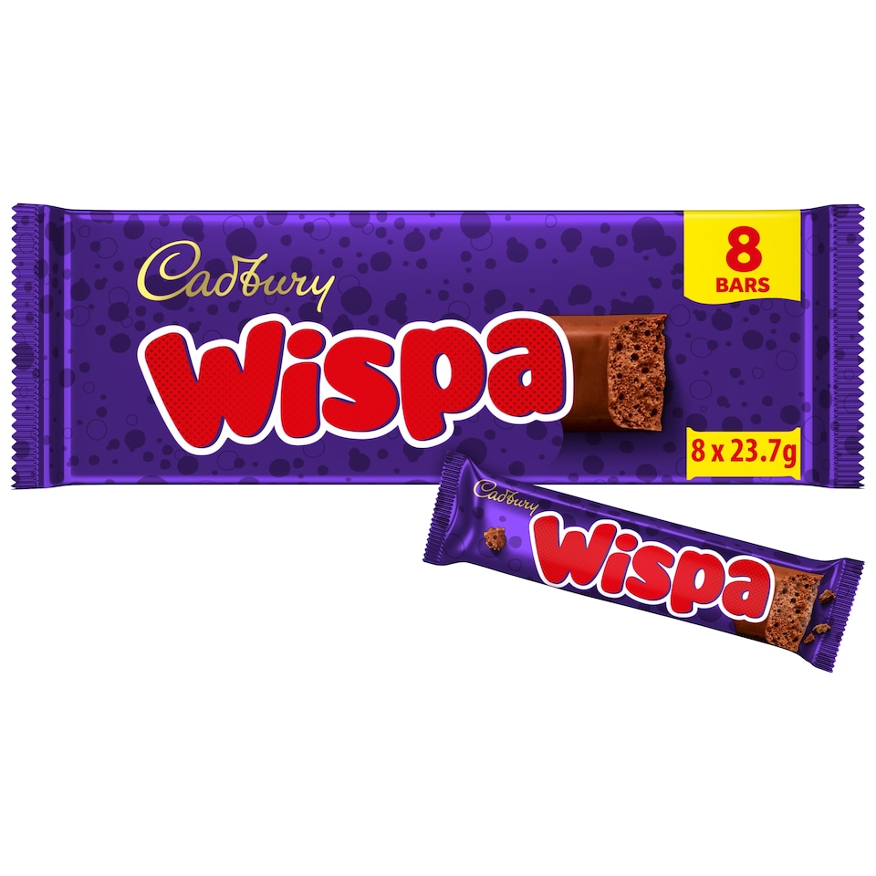 Cadbury Wispa Chocolate Bar 8x 23.7g