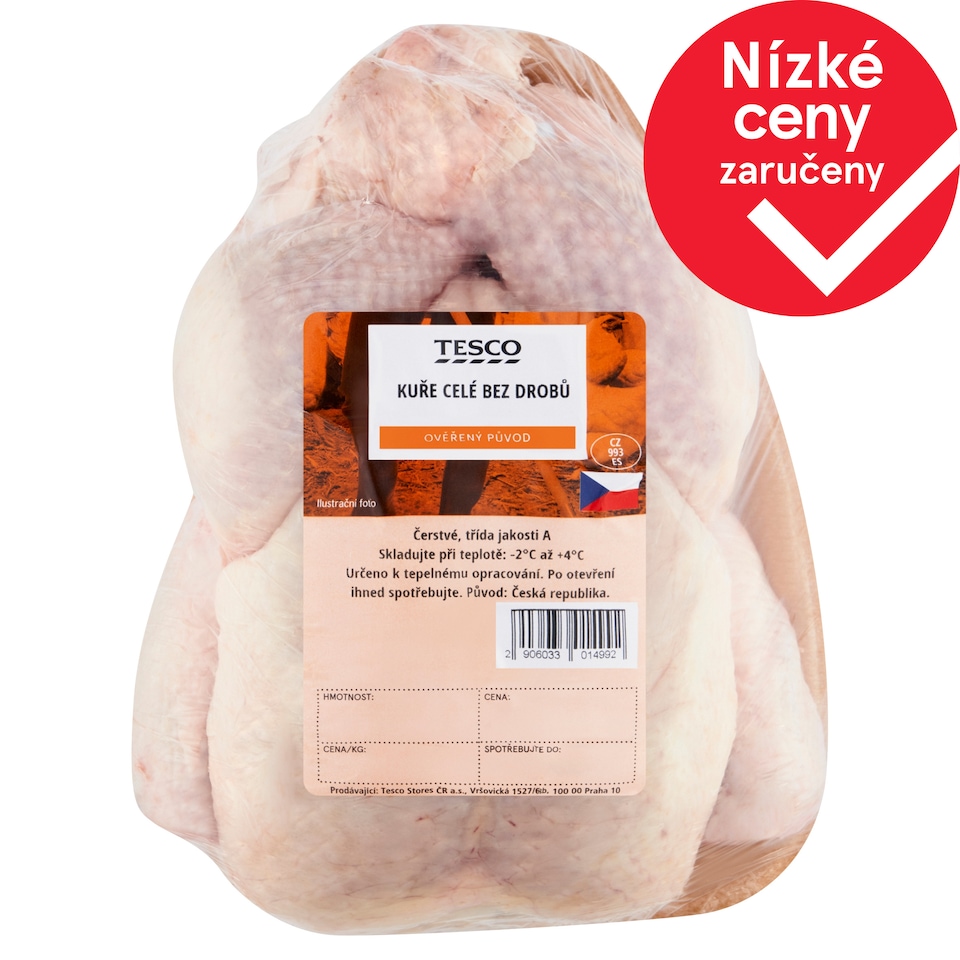 Tesco Kuře celé bez drobů