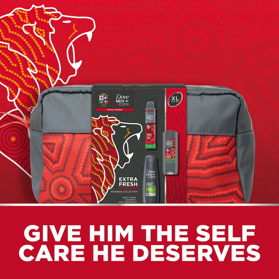image 1 of Dove Men + Care Lions Washbag Collection Gift Set
