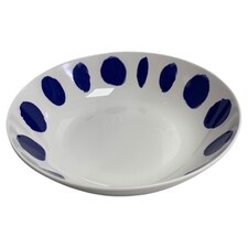 Tesco Blue Spot Low Serving Bowl
