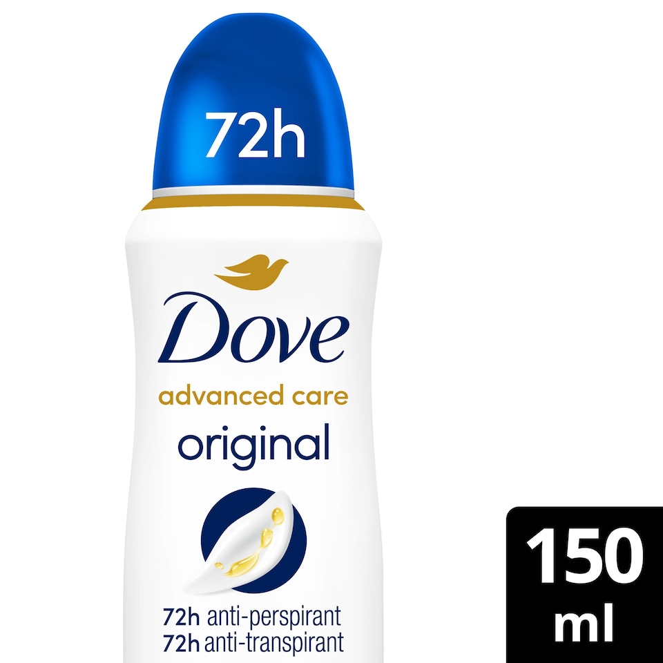 image 1 of Dove Advanced Care Original 72h Antiperspirant Deodorant 150ml