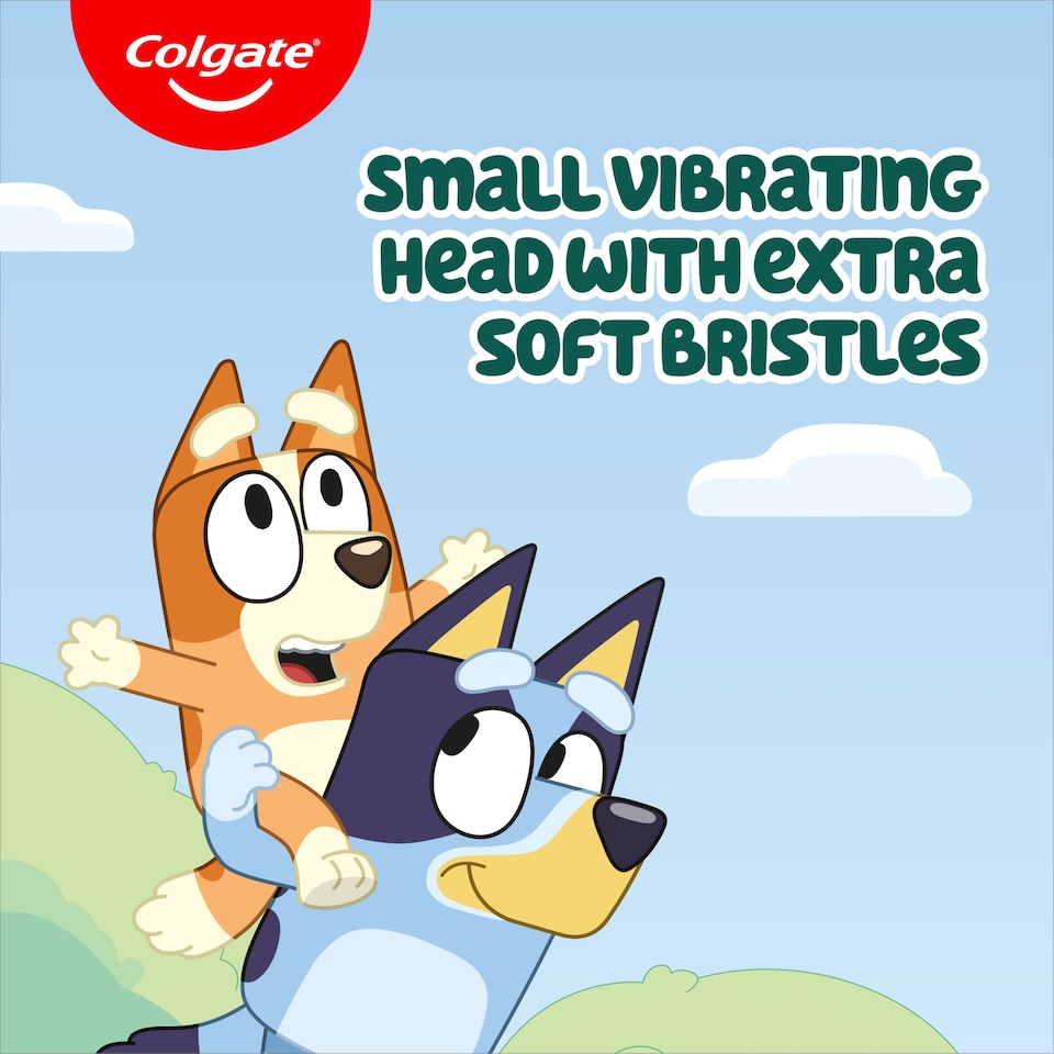image 1 of Colgate Kids Bluey Extra Soft Battery Toothbrush