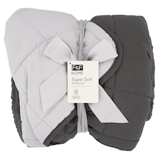 F&F Home Grey Quilted Bedspread
