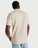 image 3 of F&F Pure Cotton Textured Polo Shirt in Cream