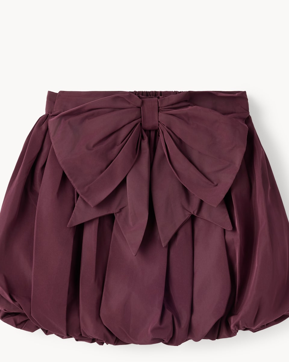 image 1 of F&F Girls Bubble Skirt and Tights Set in Burgundy