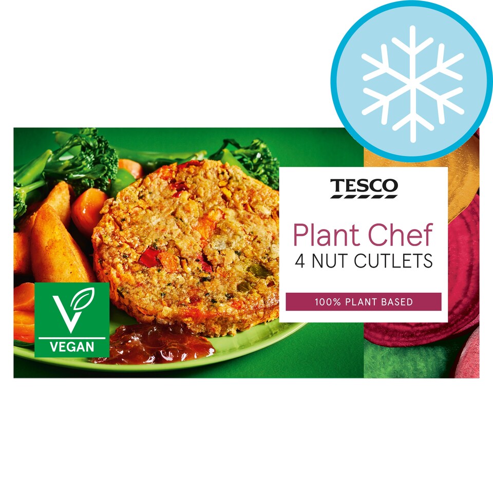 Tesco Plant Chef 4 Nut Cutlets 350G