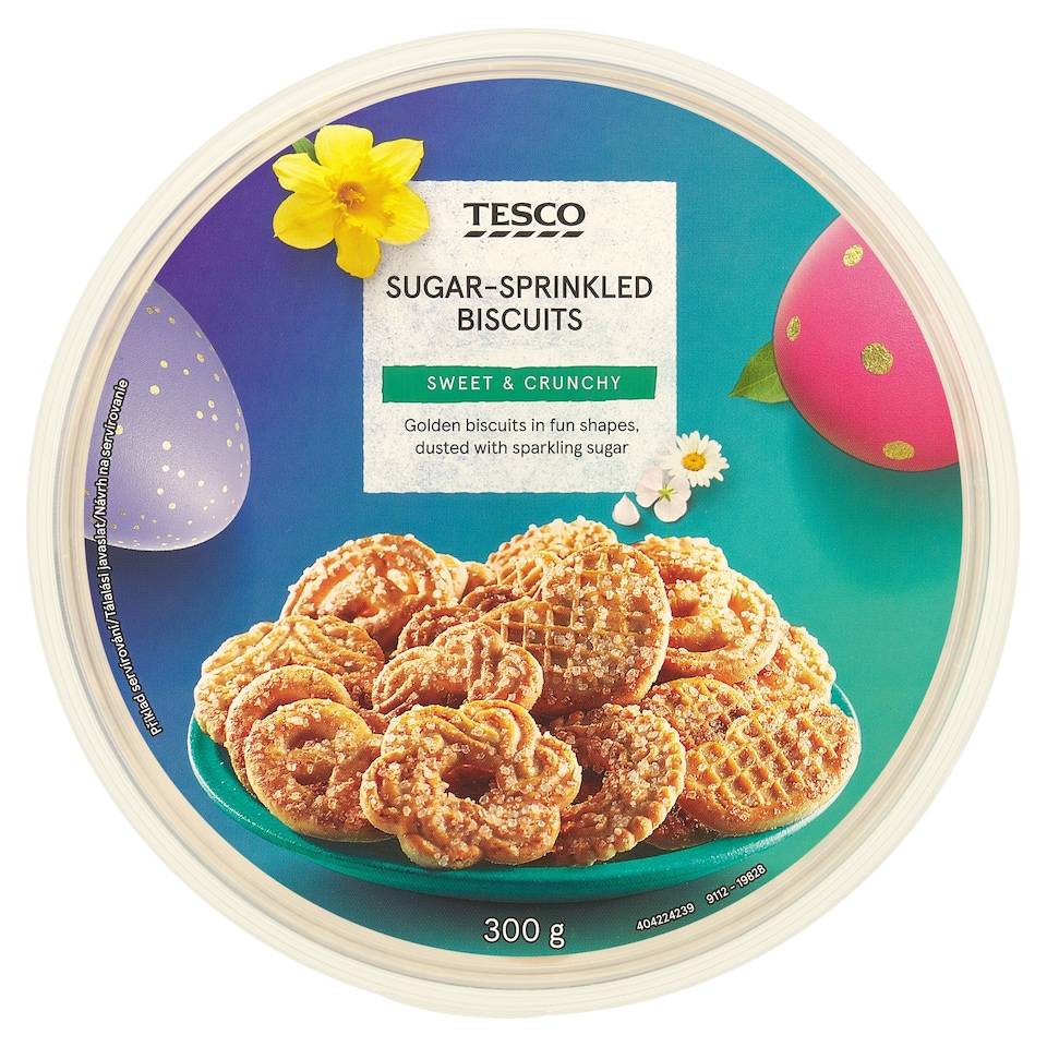 Tesco Sušenky s cukrovou posypkou 300g