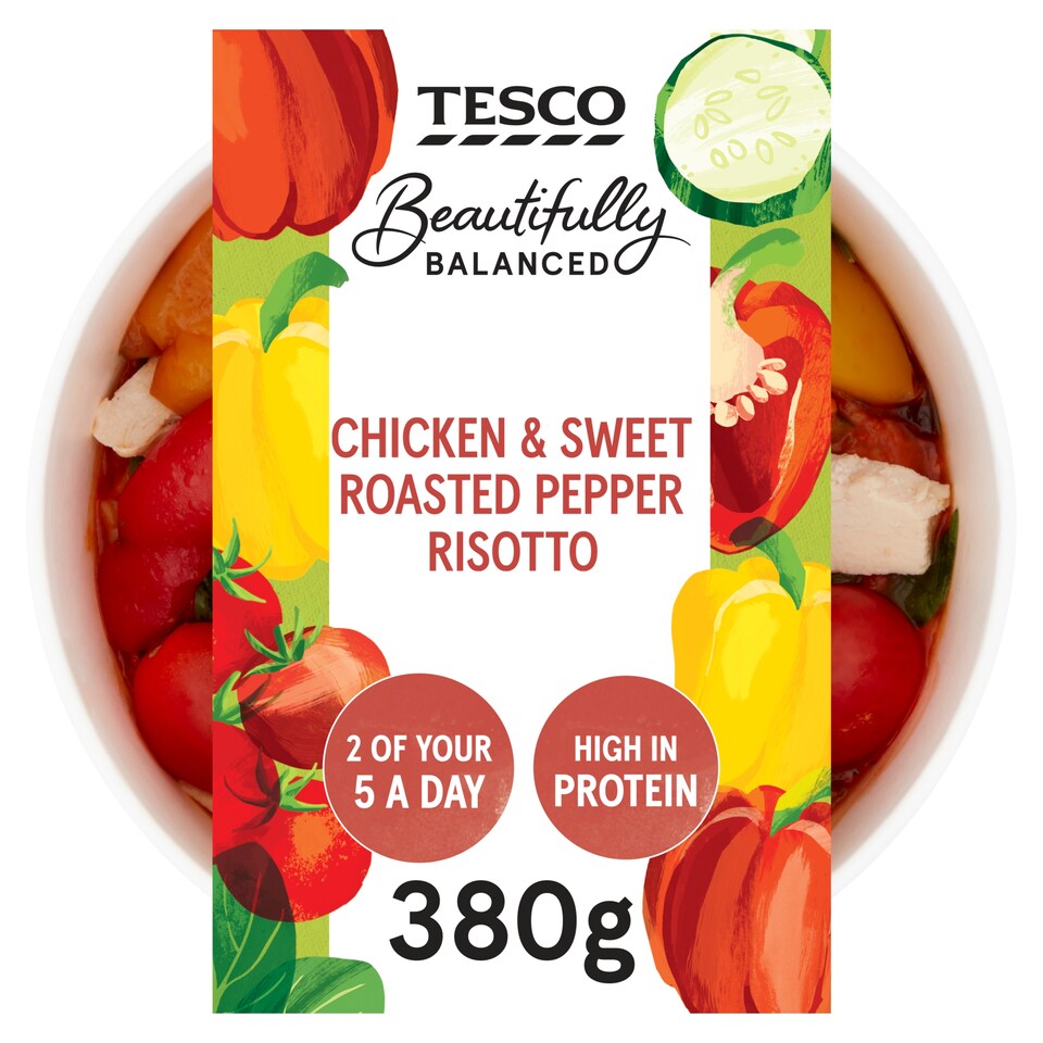Tesco Beautifully Balanced Chicken & Roast Pepper Risotto 380G