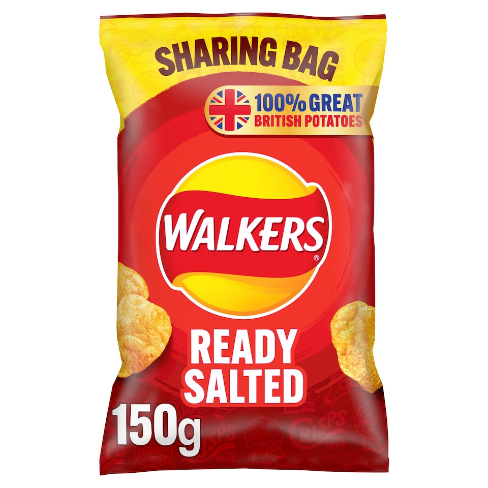 image 1 of Walkers Legendary Ready Salted Potato Crisps 150g