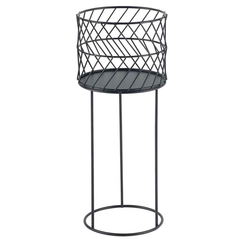 Fox & Ivy Black Metal Planter