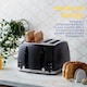 image 4 of Russell Hobbs Honeycomb Black 4 Slice Toaster
