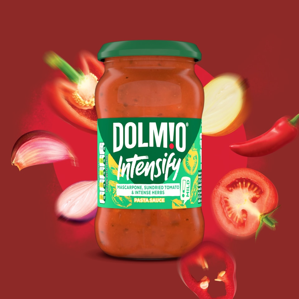 image 1 of Dolmio Intensify Pasta Sauce Mild Mascarpone, Sundried Tomato and Intense Herbs 400g