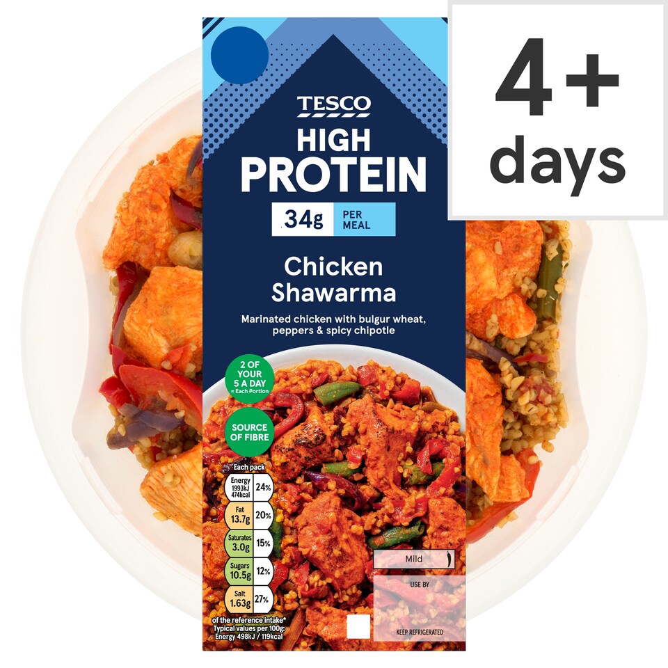 image 1 of Tesco High Protein Chicken Shawarma 400g
