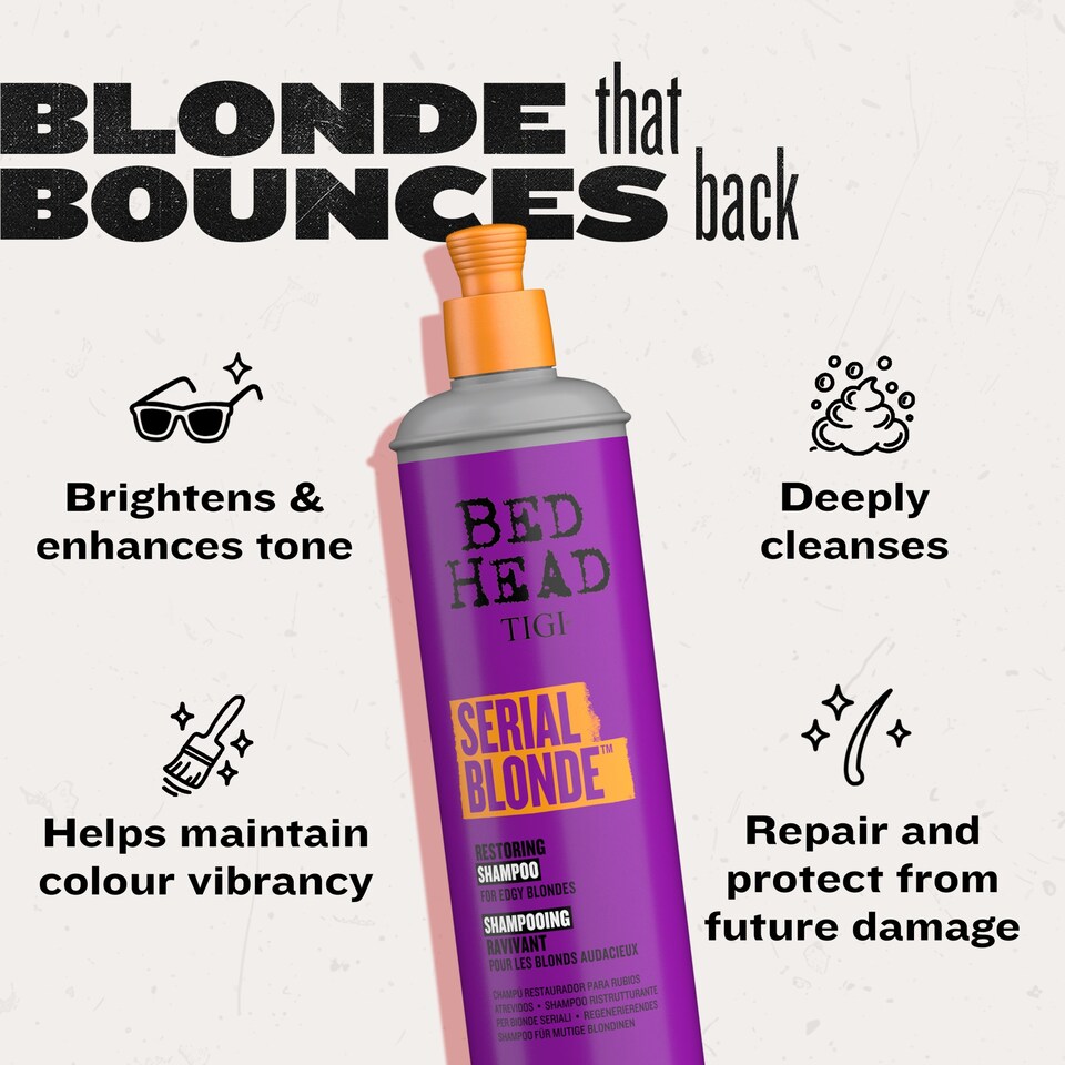 image 1 of Bed Head Tigi Serial Blonde Shampoo 400Ml