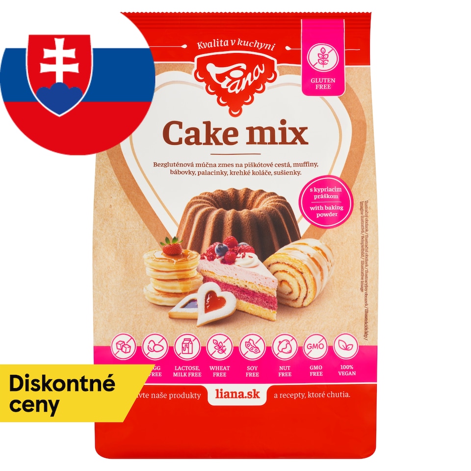 obrázok 1 z Liana Cake mix bezgluténová múčna zmes na piškótové cestá 1000 g