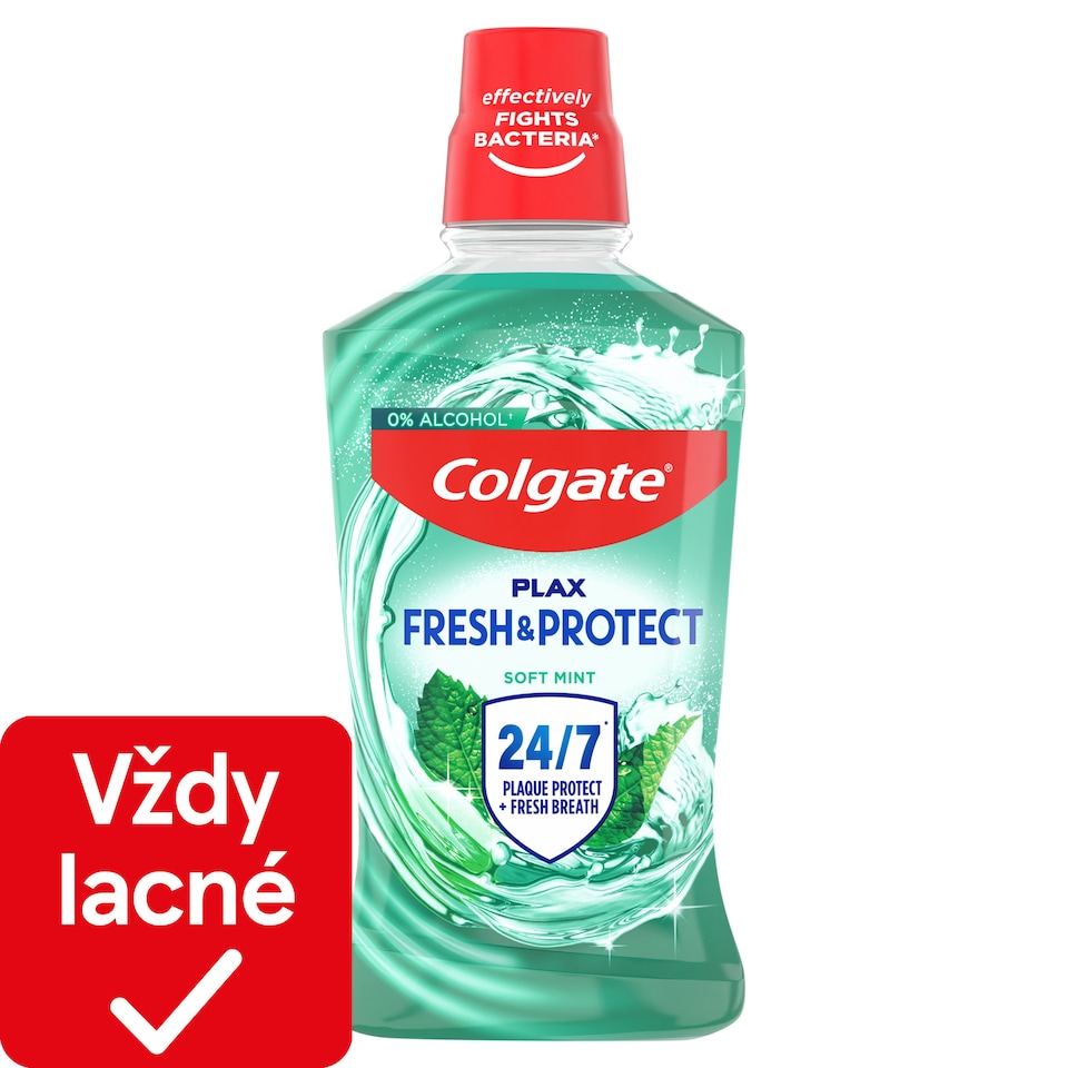 obrázok 1 z Colgate Plax Soft Mint ústna voda bez alkoholu 500 ml