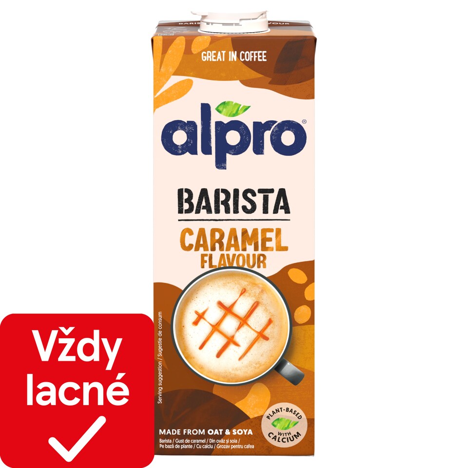 obrázok 1 z ALPRO Barista Ovseno-sójový nápoj s karamelovou príchuťou 1l