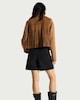 image 3 of F&F Frayed Edge Denim Shorts in Black