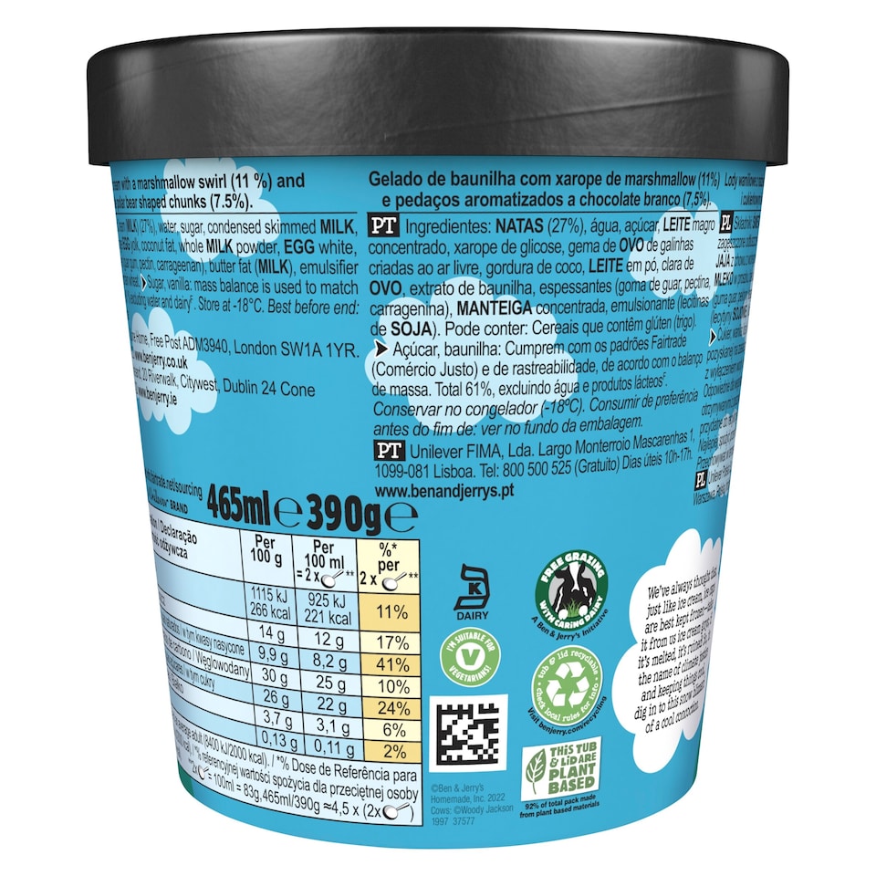 image 1 of Ben & Jerry's Baked Alaska Vanilla Ice Cream Tub 465ml
