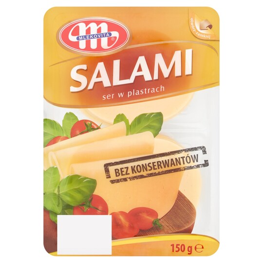 Mlekovita Salami Cheese Slices 150G Tesco Groceries