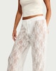 image 2 of OH ME OH MY Floral Lace Drawstring Beach Trousers in White
