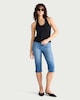 image 2 of F&F Cotton Rich Ribbed Halterneck Top in Black