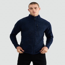 F&F Fleece Zip Up Pocket Detail Jacket in Navy