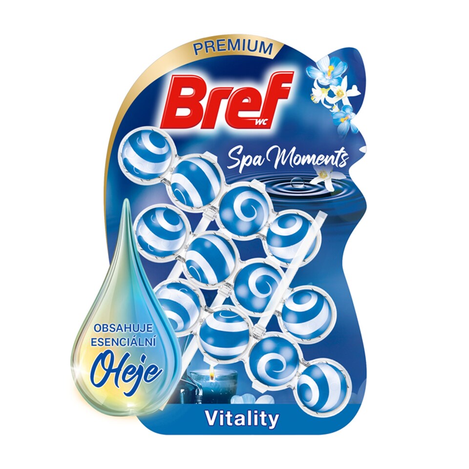 image 1 of Bref Spa Moments Vitality tuhý WC blok 3 x 50g