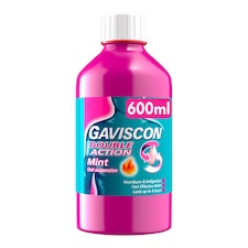 Gaviscon Double Action Mint Liquid Oral Suspension for Heartburn & Indigestion 600ml