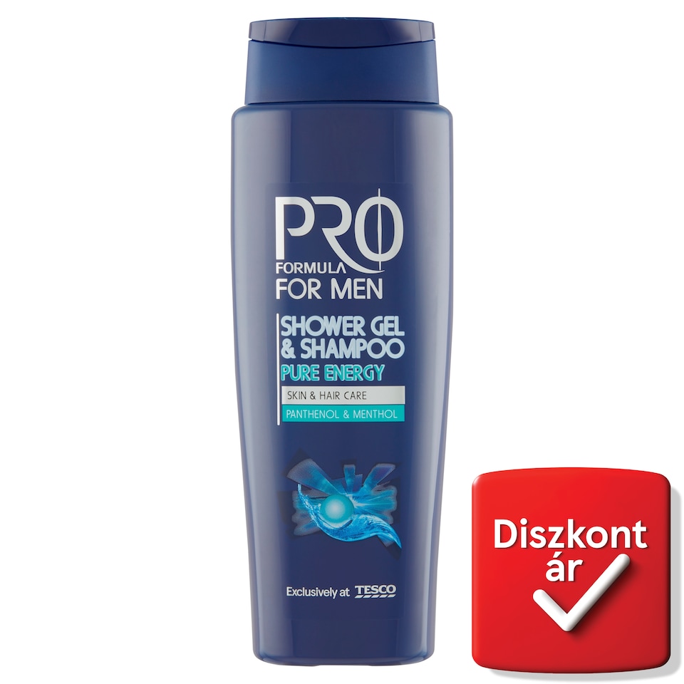 Tesco Pro Formula For Men Pure Energy Shower Gel & Shampoo 400 ml