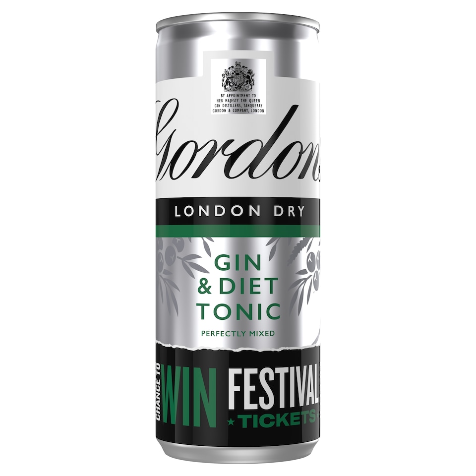 image 1 of Gordon's Dry Gin & Slimline Tonic Premixed Can 5% Vol 250ml