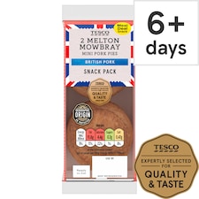 Tesco 2 Mini Melton Mowbray Pork Pies 100G