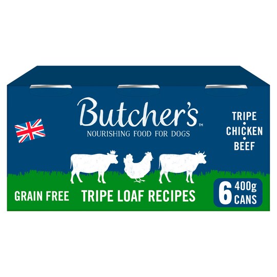Butcher's Tripe Loaf Dog Food Tins 6X400g Tesco Groceries